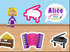 Juego World of Alice Shapes of Musical Instruments